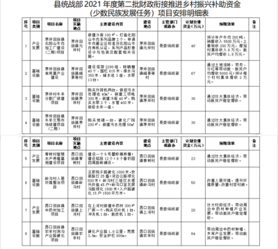 中共鎮安縣委統戰部關于2021年度第二批財政銜接推進鄉村振興補助資金(少數民族發展任務)項目安排的建議意見