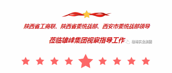 陜西省工商聯、陜西省委統戰部、西安市委統戰部領導蒞臨雄峰集團指導工作